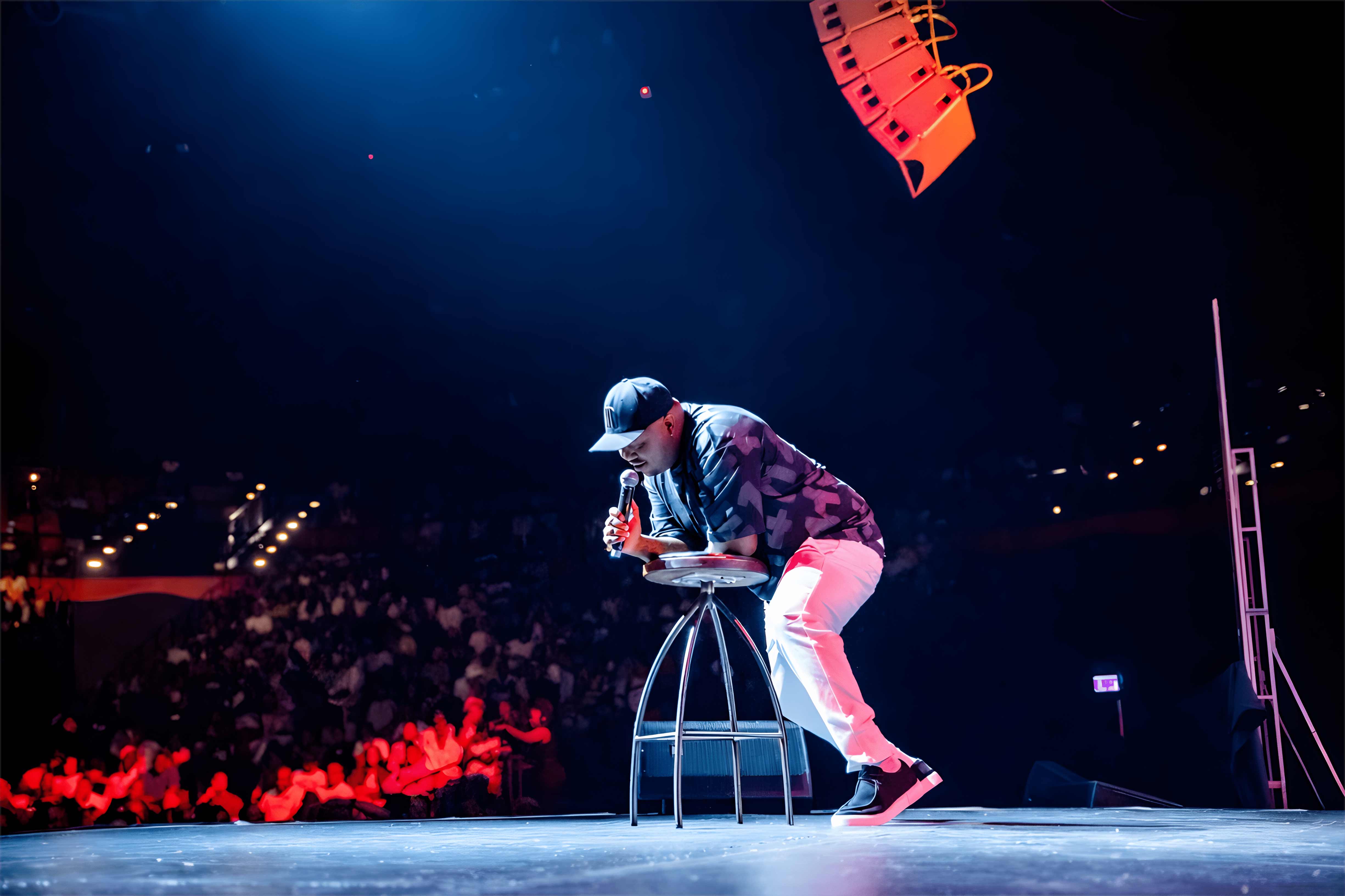 Skhumba Hlophe performing live on stage